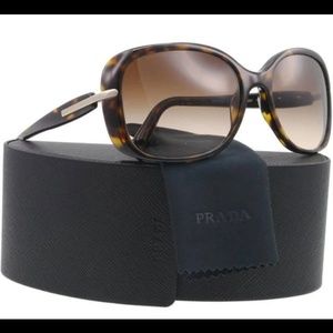 New Prada Sunglasses PR 08OS Brown Tortoise